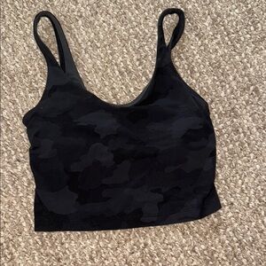 Lululemon Athletica Black Camo Crop Top